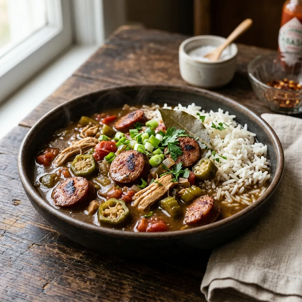 Gluten-Free New Orleans-Style Chicken and Sausage Gumbo