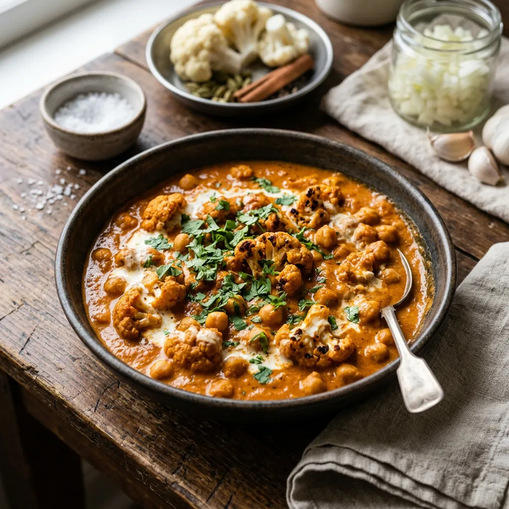 Gobhi Chana Tikka Masala (Cauliflower and Chickpea) Recipe
