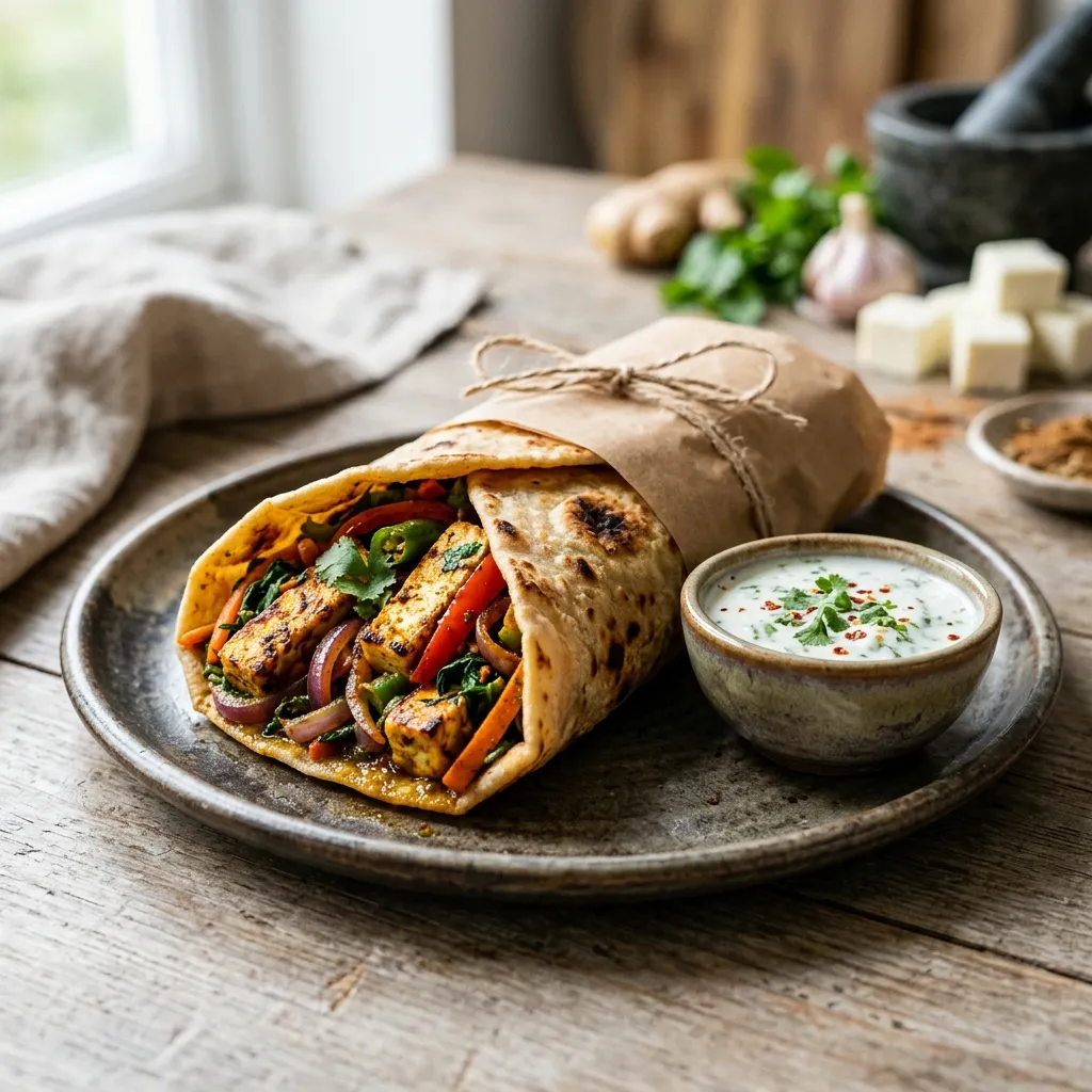 Gordon Ramsay's Spicy Vegetable and Paneer Wraps