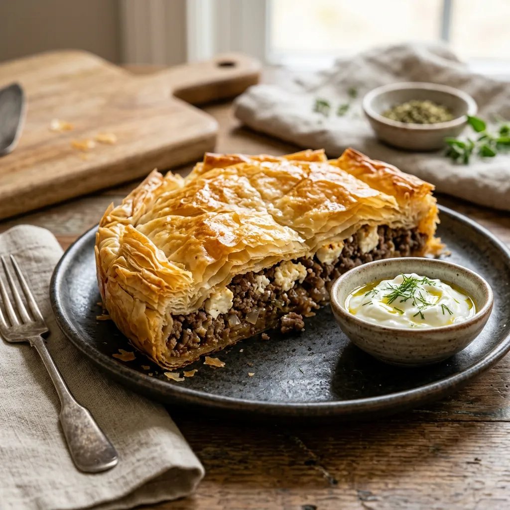 Greek Meat Pie Recipe (Kreatopita)