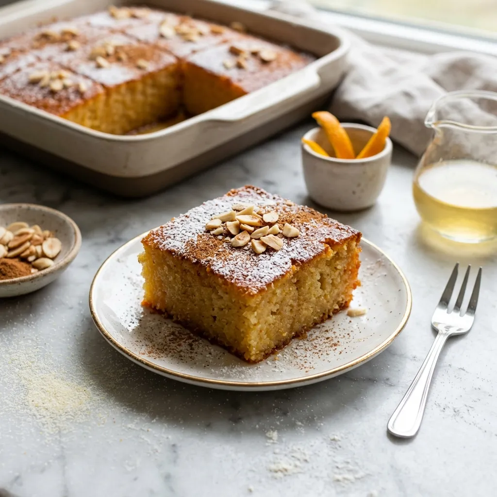 Greek Semolina Cake With Orange Syrup (Revani)