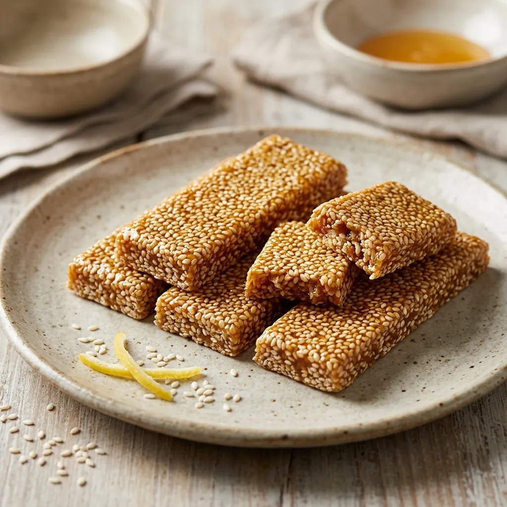 Greek Sesame Honey Candy (Pasteli)