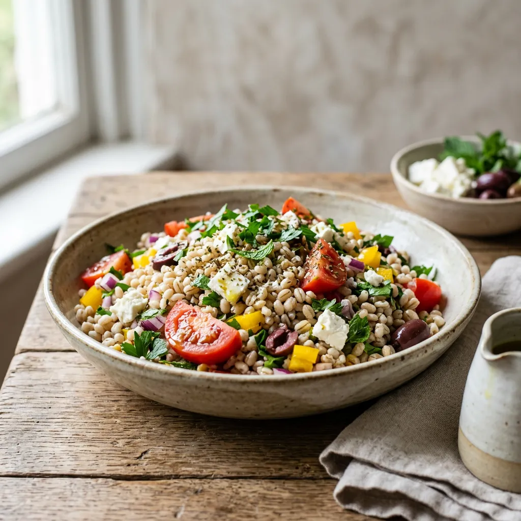 Greek-Style Barley Salad Recipe