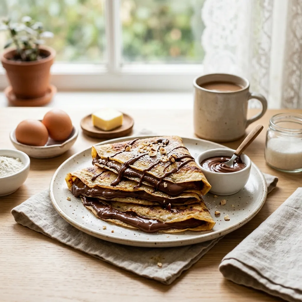 Greek Style Chocolate Crepes Recipe