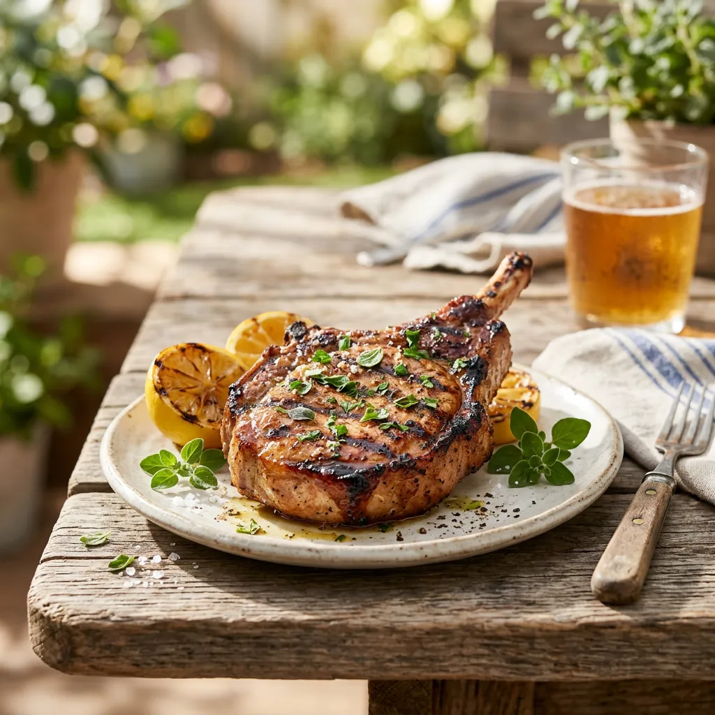 Greek-Style Grilled Pork Chops Recipe