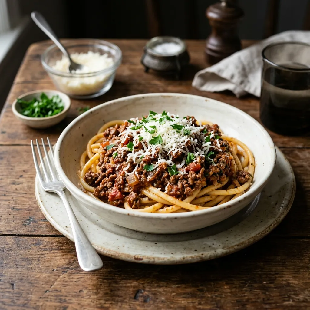 Greek-Style Meat Sauce for Pasta (Makaronia me Kima)