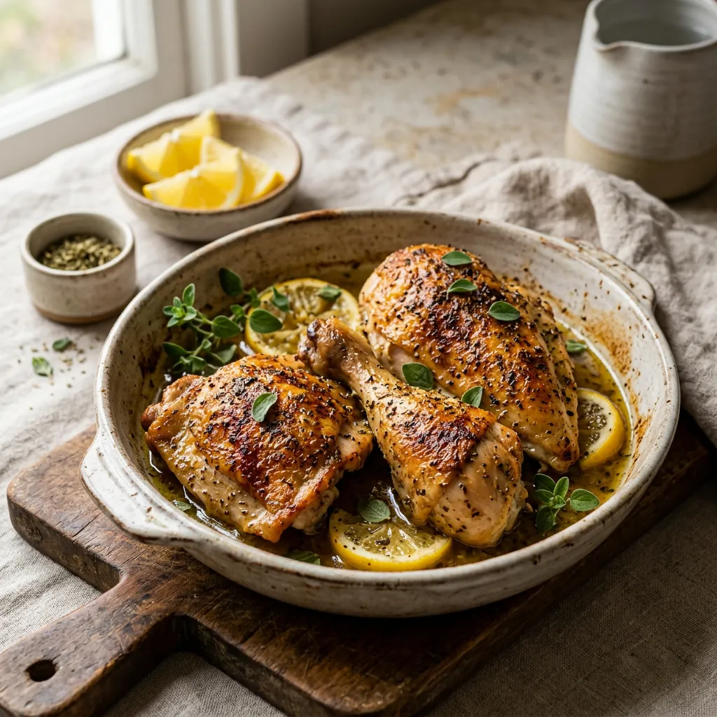 Greek-Style Roast Chicken Kota Riganati