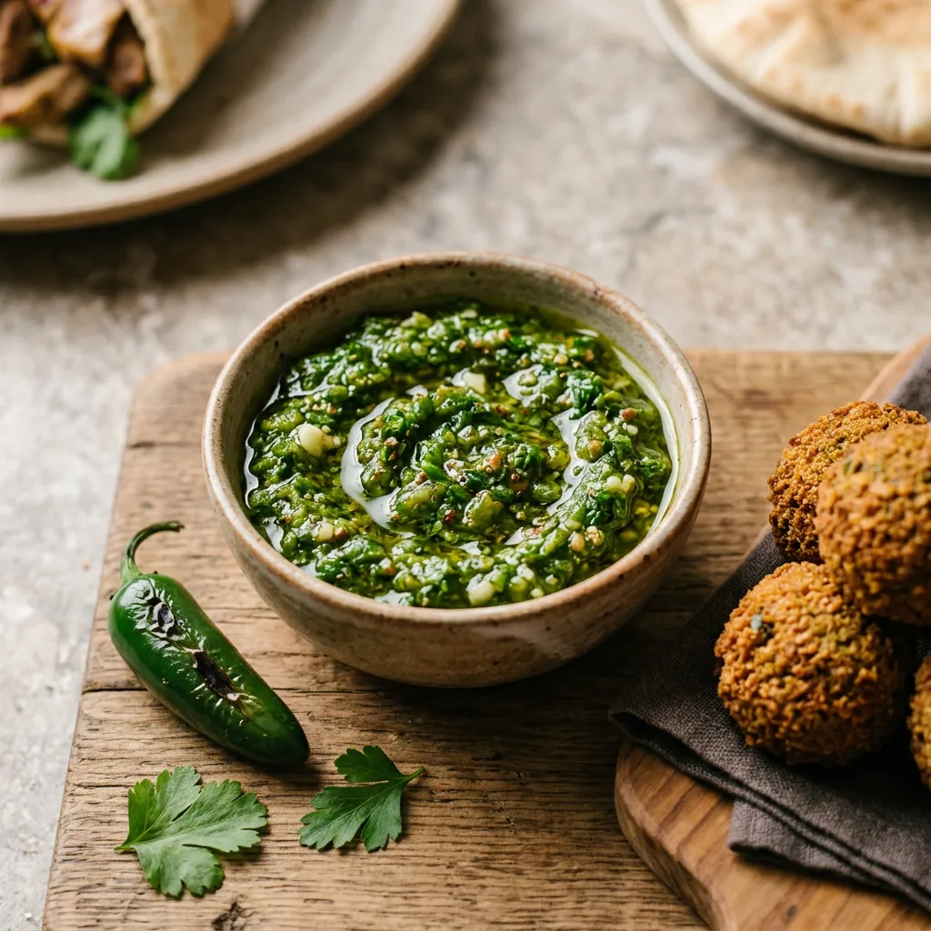 Green Schug: A Middle Eastern Hot Sauce