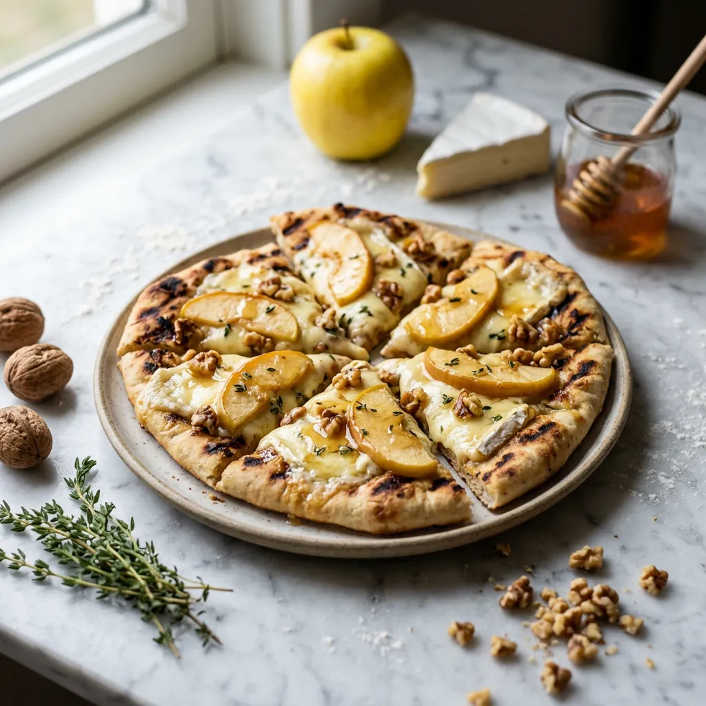 Grilled Apple and Brie Flatbread