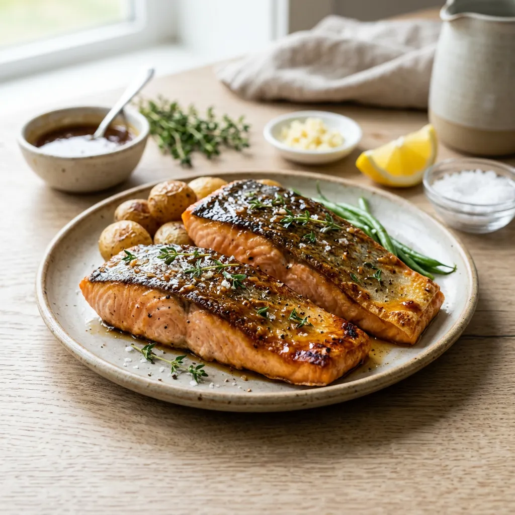 Finished Grilled Arctic Char With Honey-Dijon Marinade dish