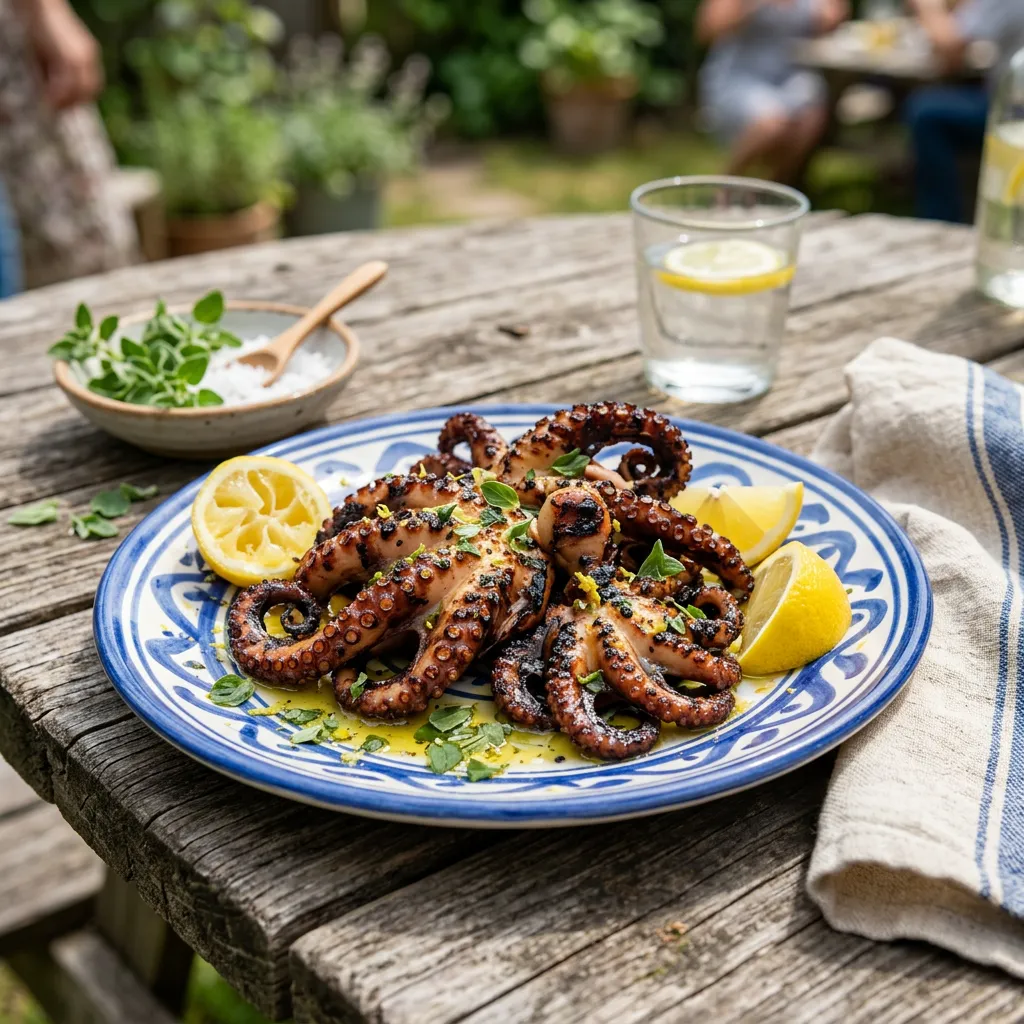 Grilled Baby Octopus With Lemon