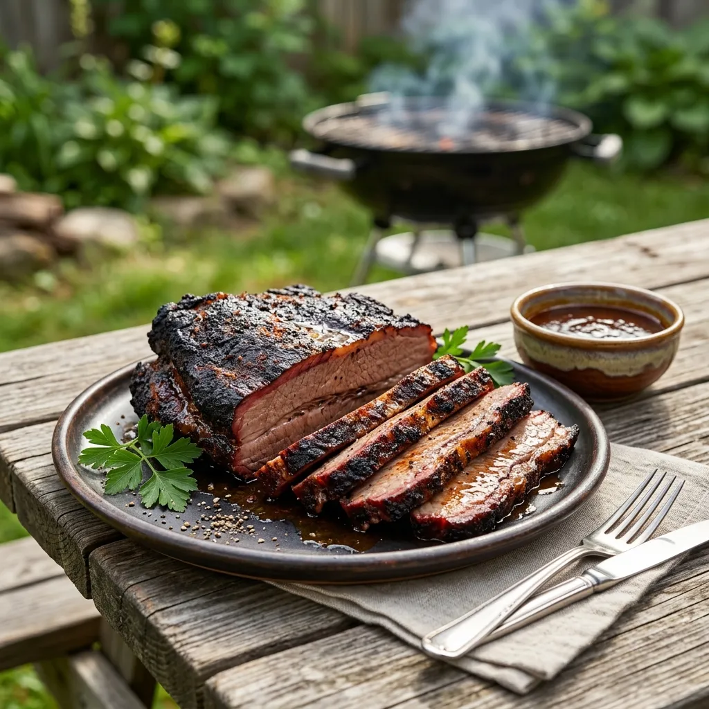 Grilled Brisket With Slow-Cooked Taste