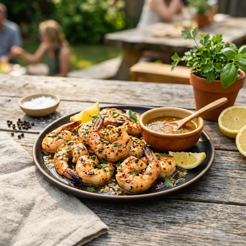 Grilled Garlic Butter Shrimp