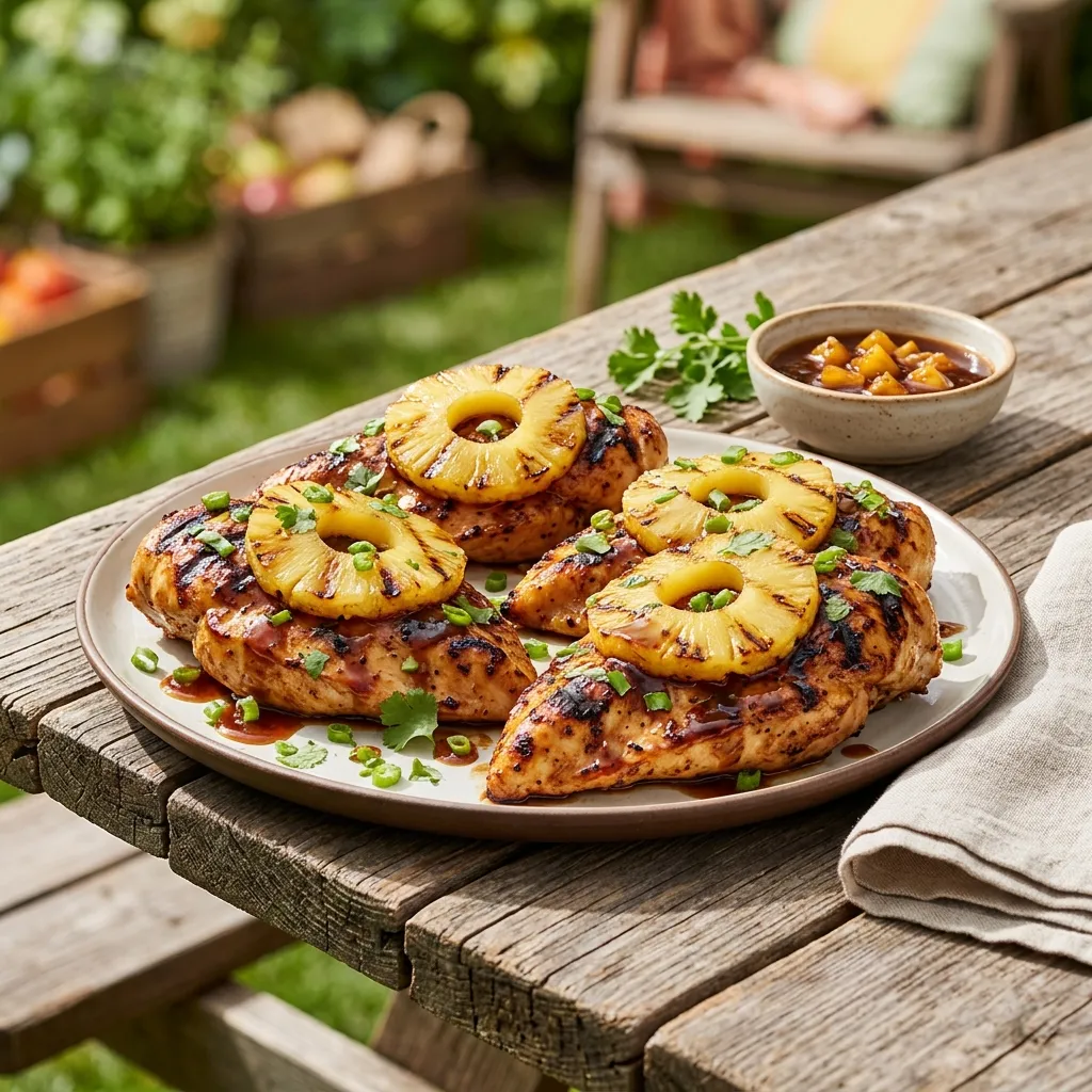 Grilled or Broiled Pineapple Chicken