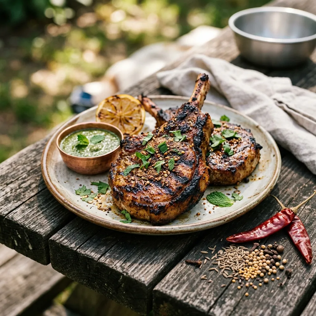 Grilled Pork Chops With Indian Spice Rub