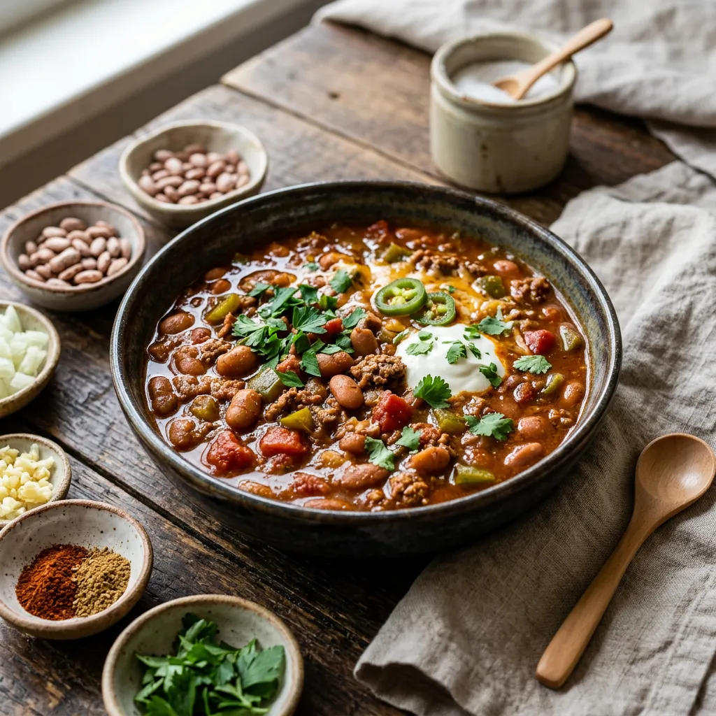 Ground Beef and Pinto Bean Chili