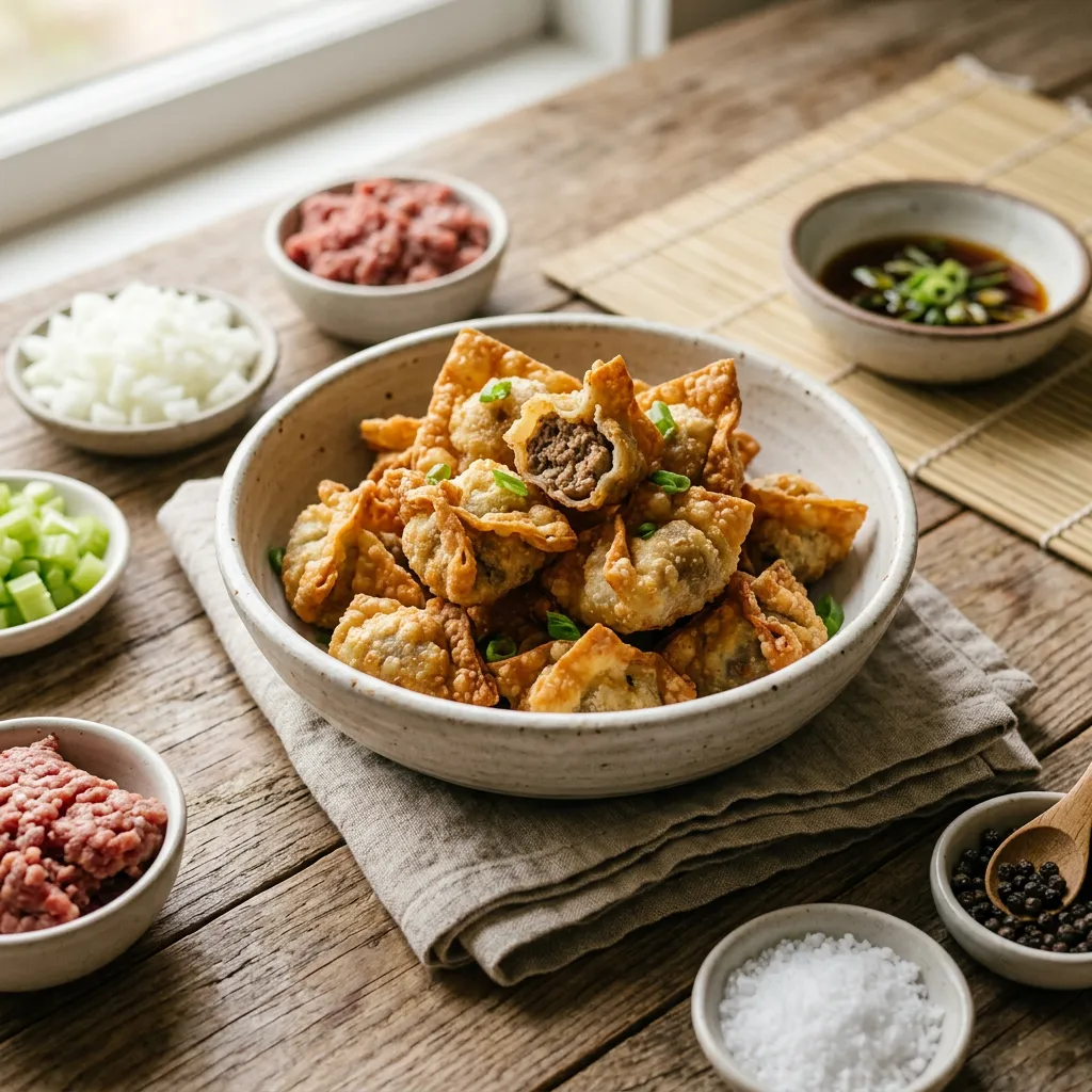 Ground Beef Wontons