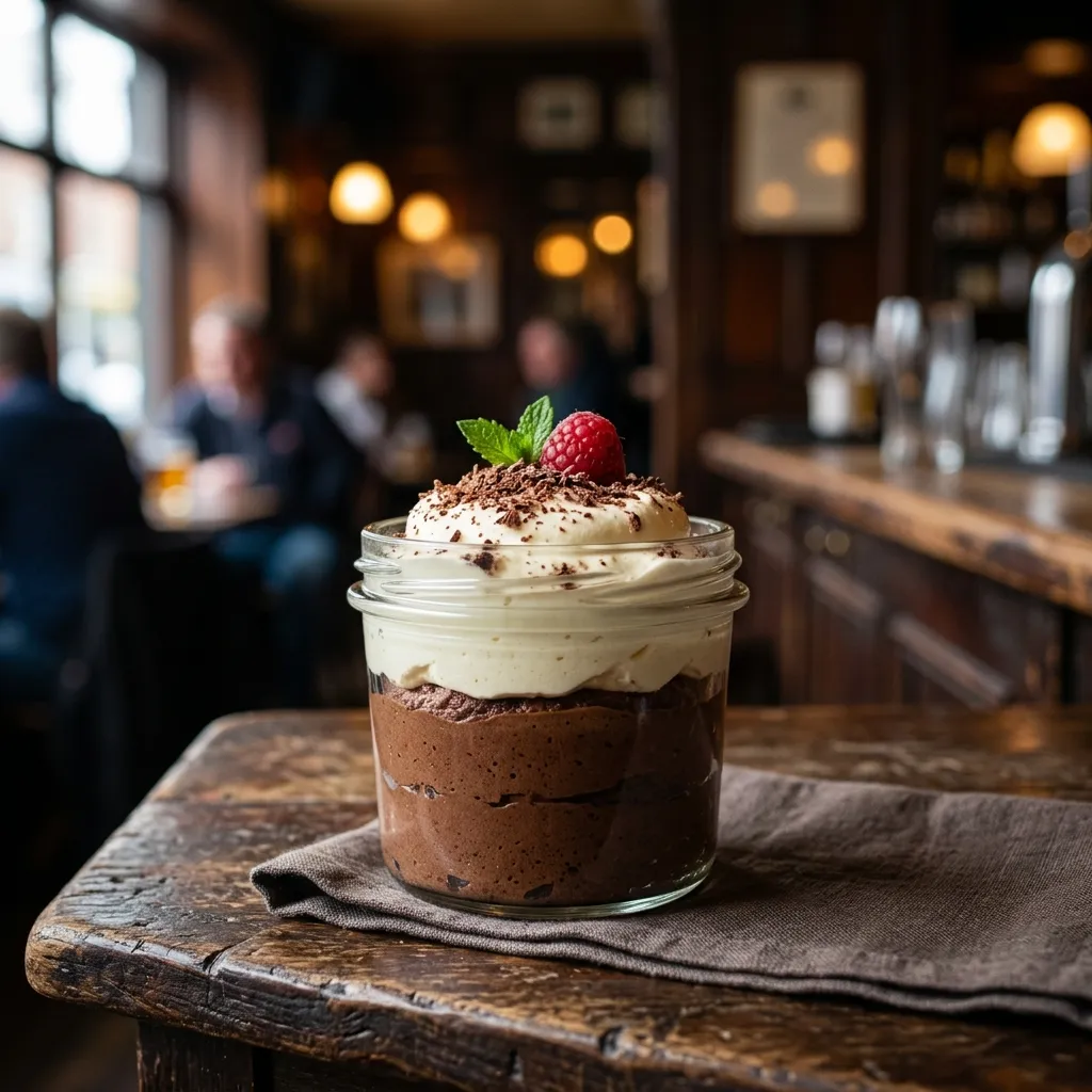 Guinness Black and White Chocolate Mousse