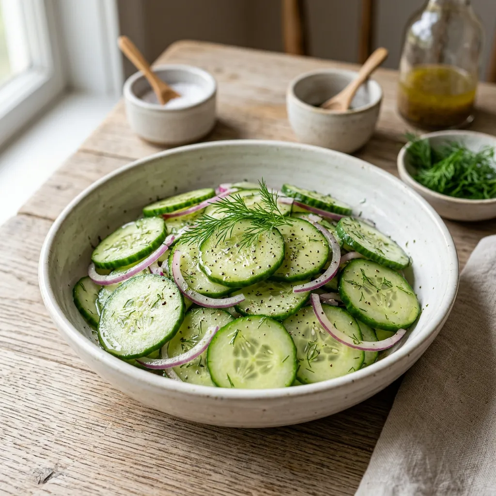 Gurkensalat (German Cucumber-Dill Salad)