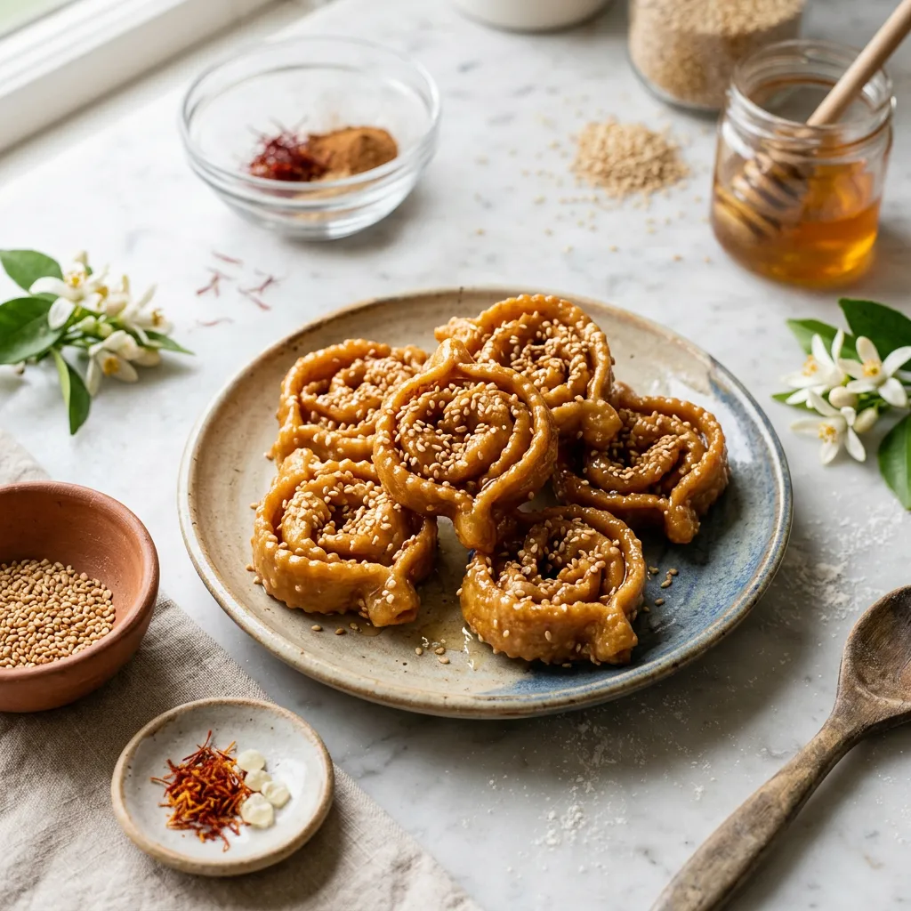 Halwa Chebakia: Moroccan Sesame Cookies With Honey