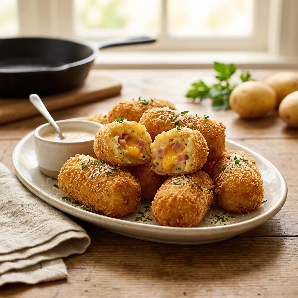 Ham and Potato Croquettes—Croquetas de Jamon y Queso