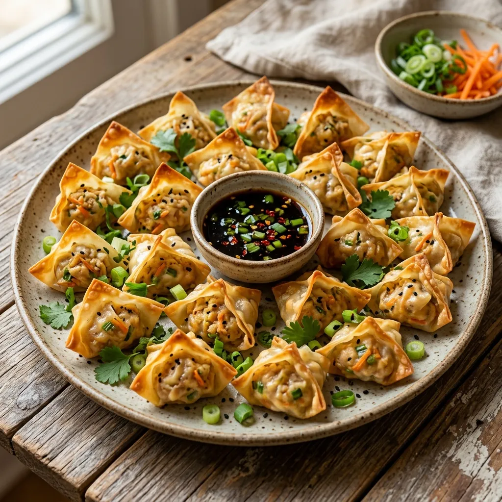Healthy Baked Chicken Wontons