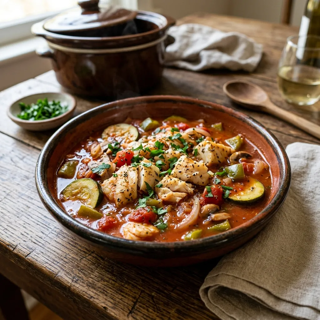 Hearty Crockpot Fish Stew