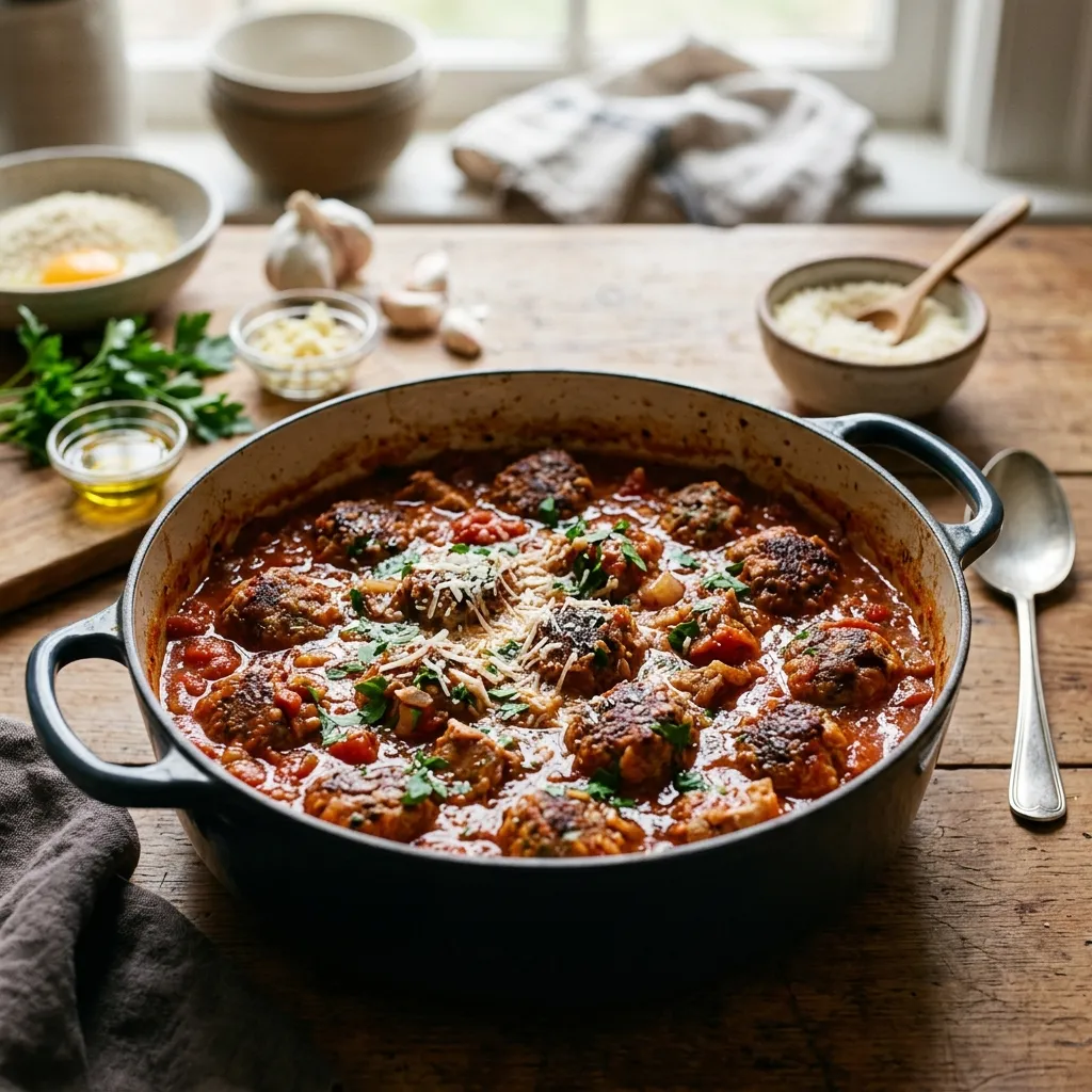 Hearty Meatball and Italian Sausage Sauce for a Crowd