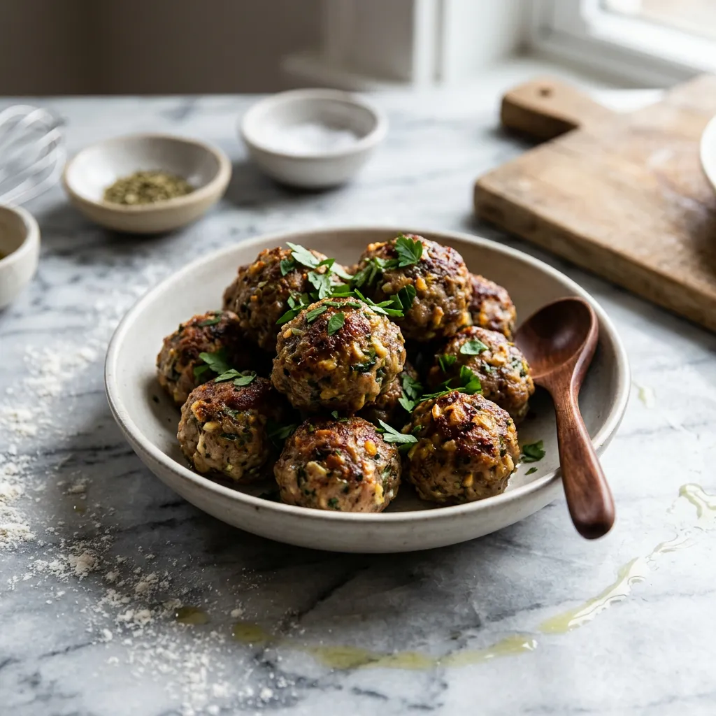 Herb and Garlic Meatballs Recipe