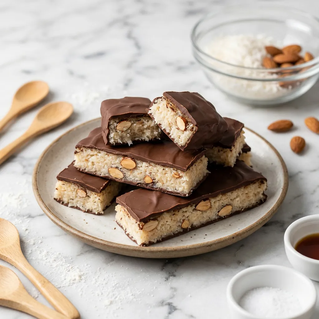 Homemade Almond Joy Candy Bars