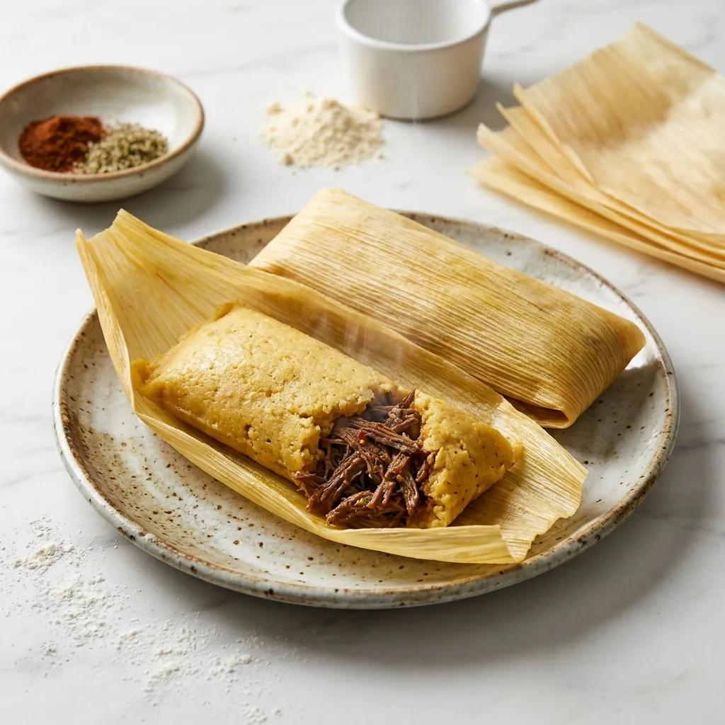 Homemade Beef Tamales