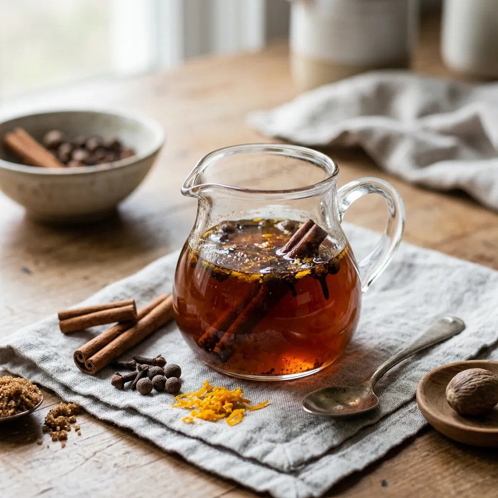 Homemade Brown Sugar Spiced Simple Syrup