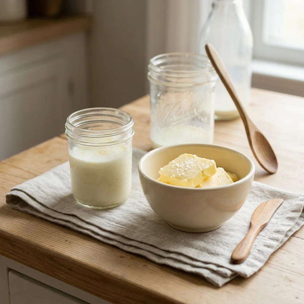 Homemade Butter in a Jar