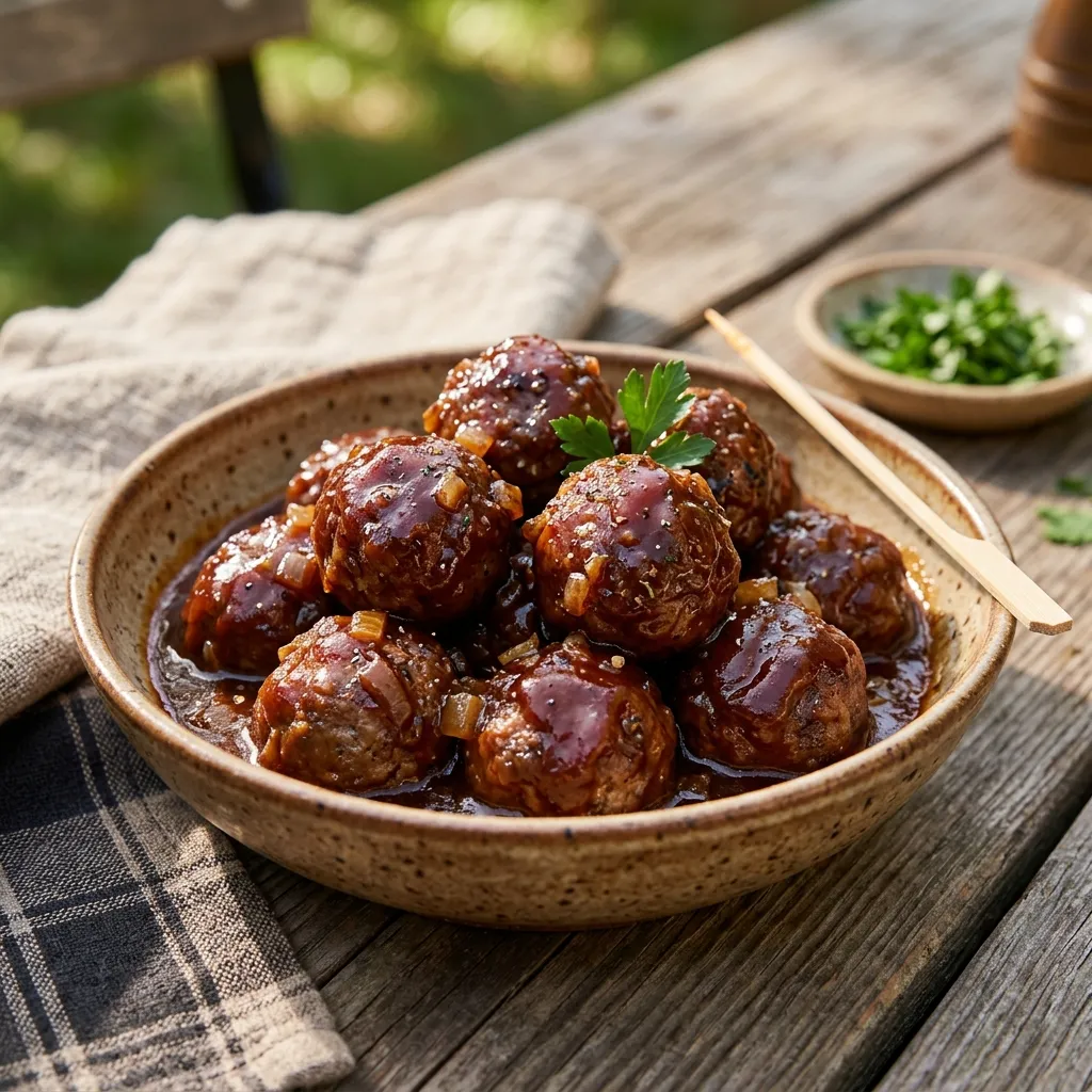 Homemade Crock Pot Barbecue Meatballs