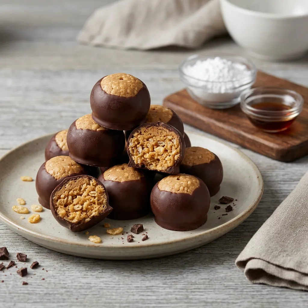 Homemade Crunchy Buckeyes Candy