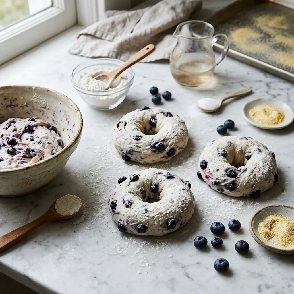 Homemade Dairy-Free Blueberry Bagels