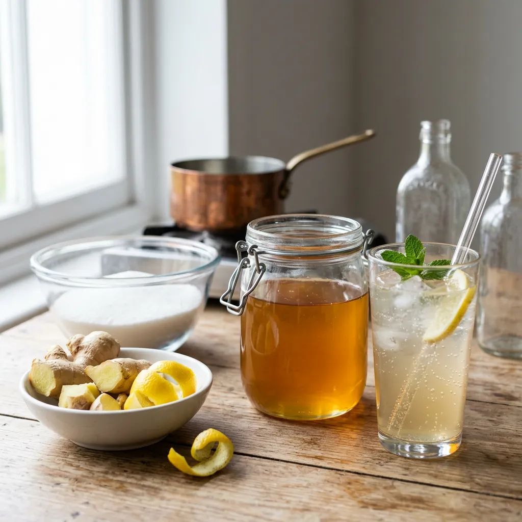 Homemade Fresh Ginger Ale