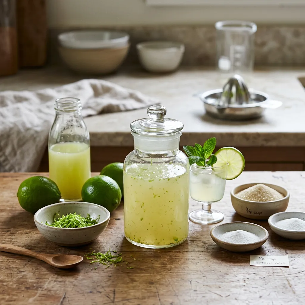 Homemade Lime Cordial