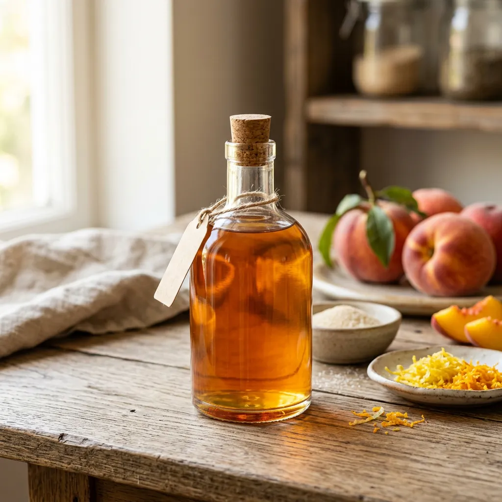 Homemade Peach Liqueur