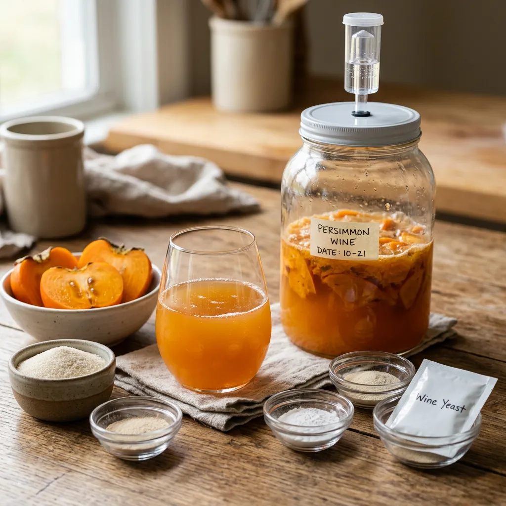 Homemade Persimmon Wine