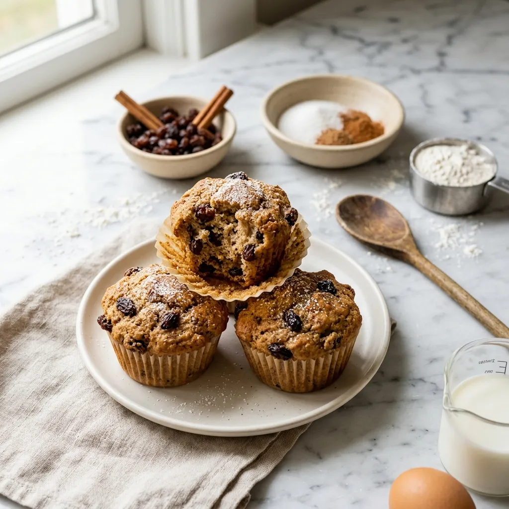 Homemade Raisin Spice Muffins