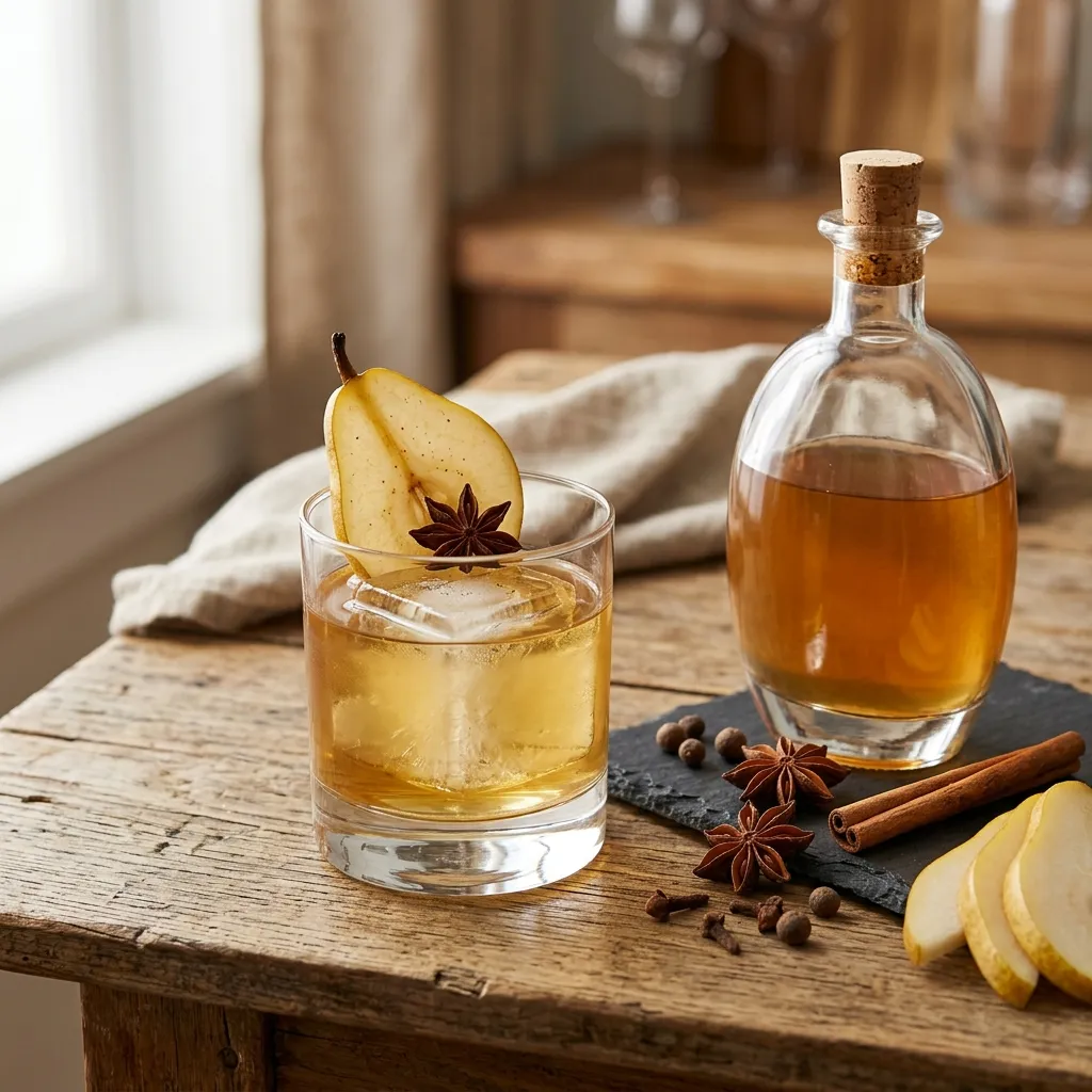 Homemade Spiced Pear Liqueur