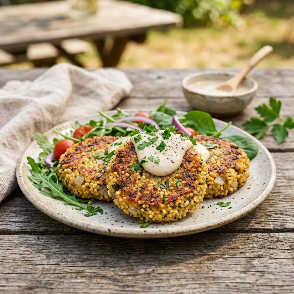 Homemade Vegan Millet Patties