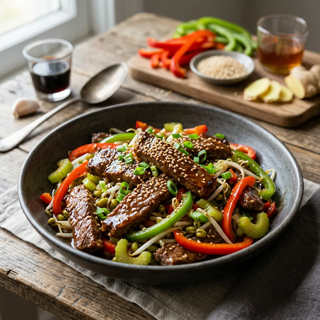 Honey Beef With Sesame Seeds