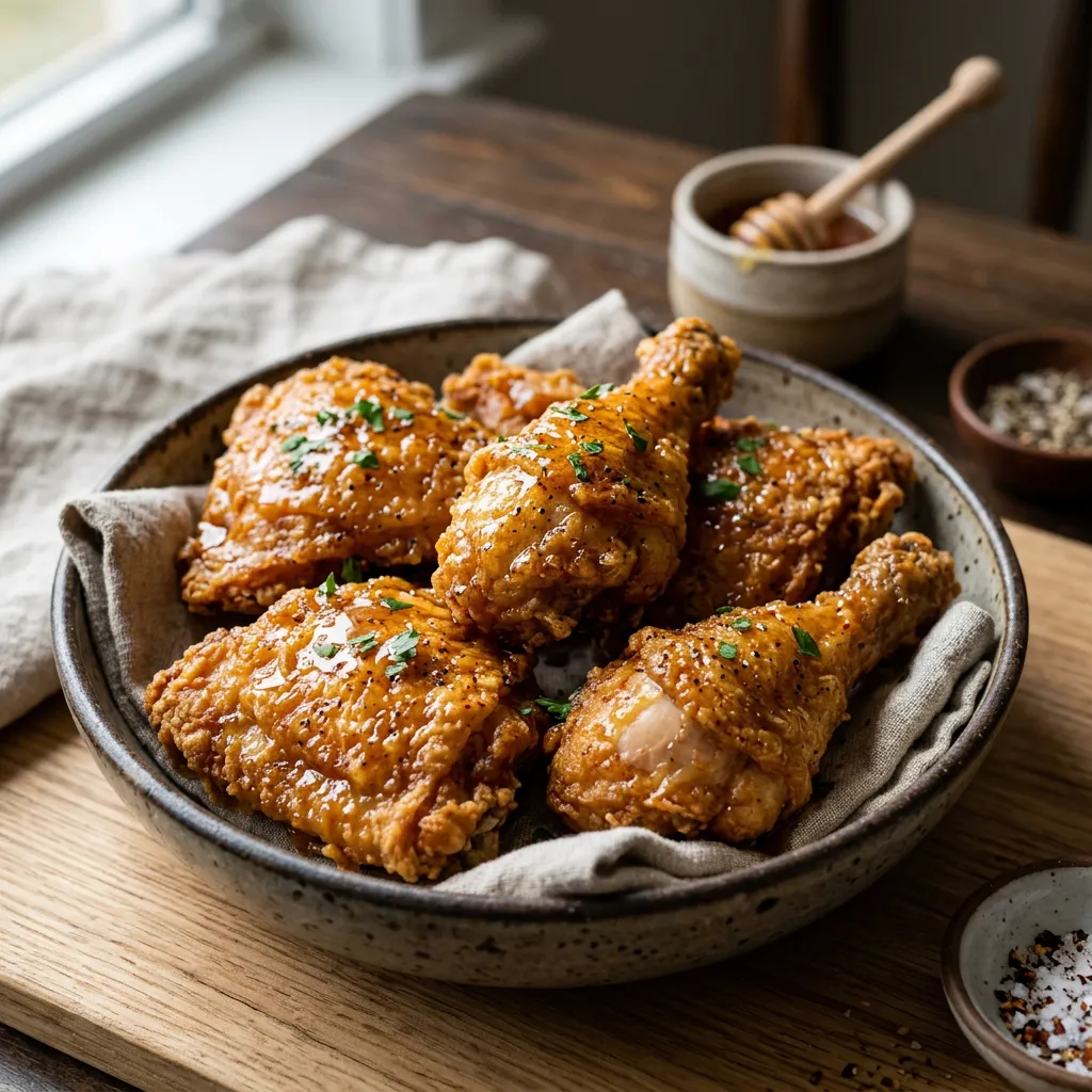 Honey Marinated Buttermilk Fried Chicken