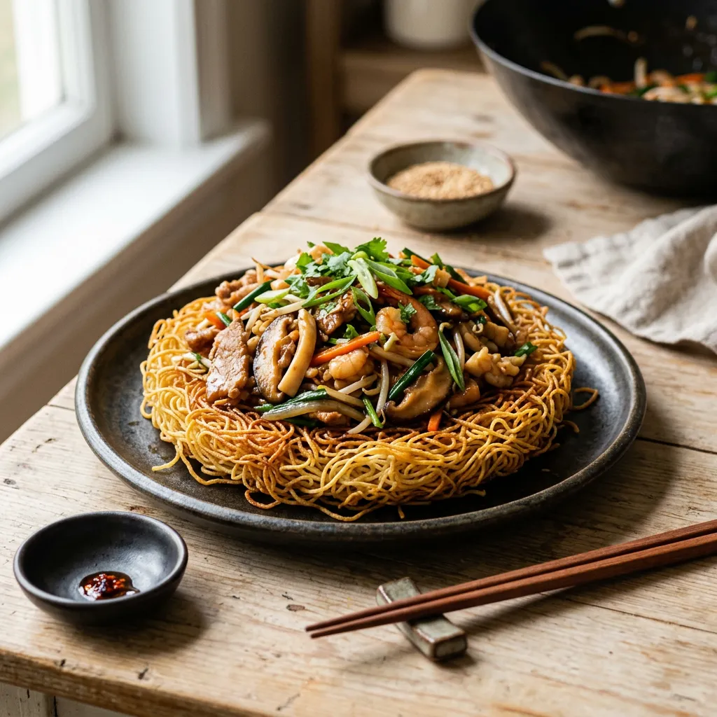 Hong Kong-Style Pan-Fried Noodles
