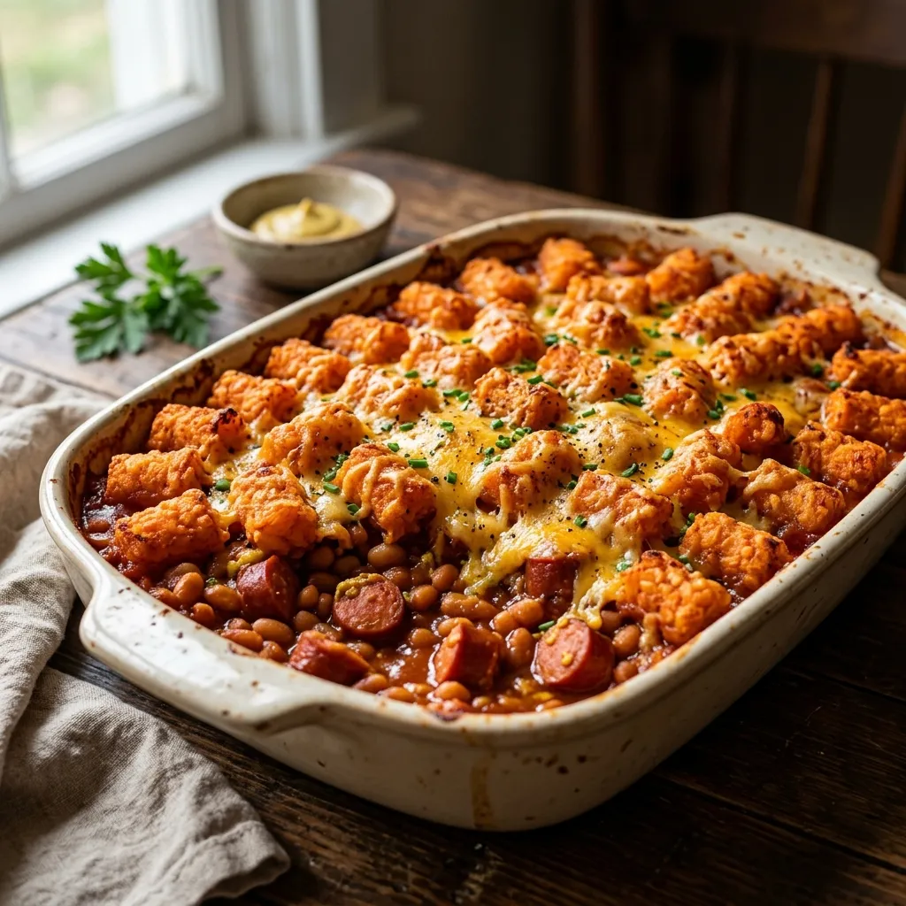 Hot Dog Tater Tot Casserole