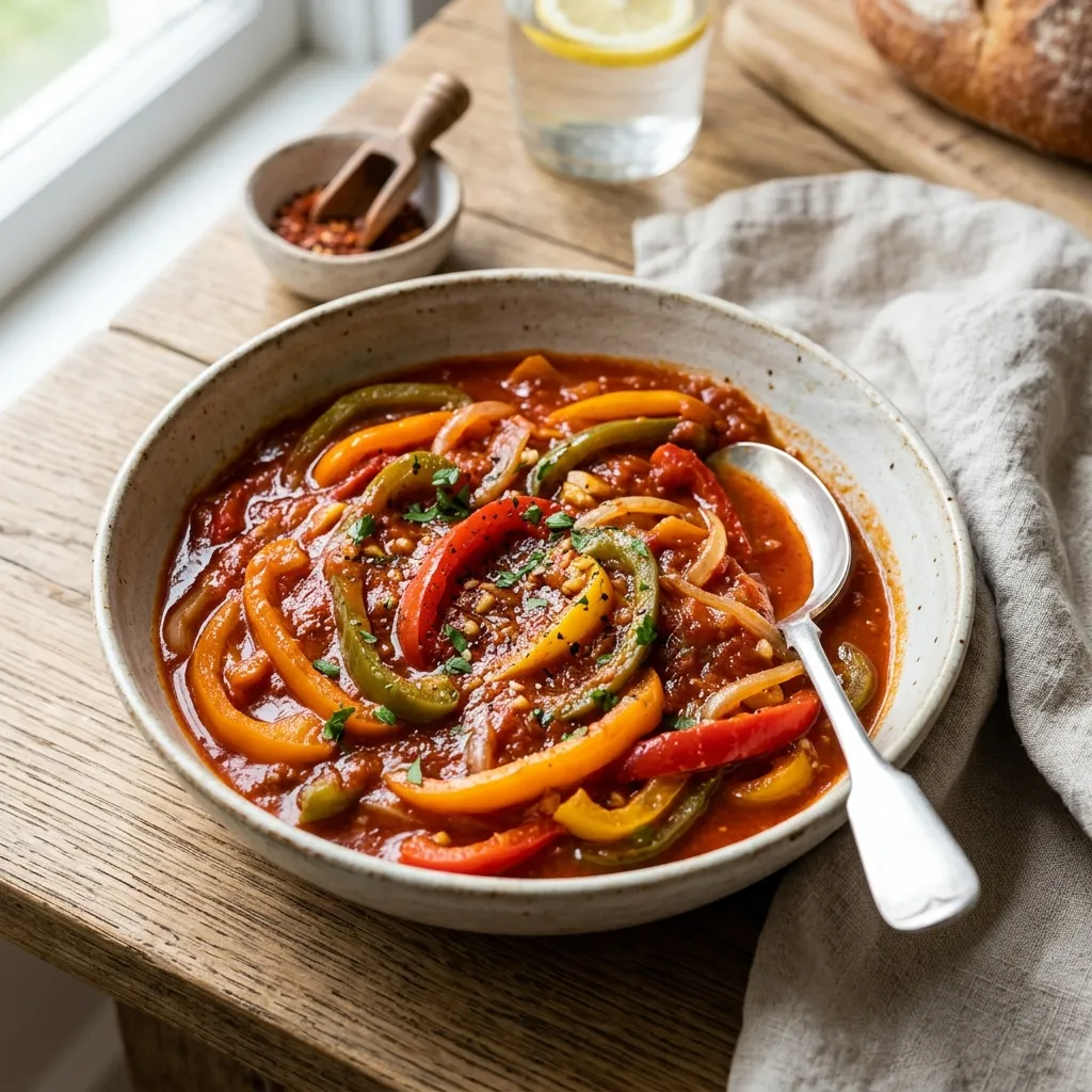 Hot Paprika and Tomatoes (Gypsy Sauce) for Schnitzel