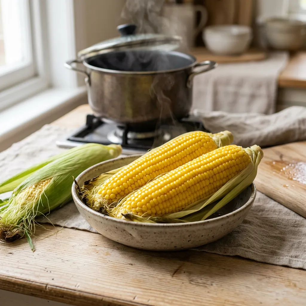 Finished How Long to Steam Corn on the Cob for the Perfect Bite dish