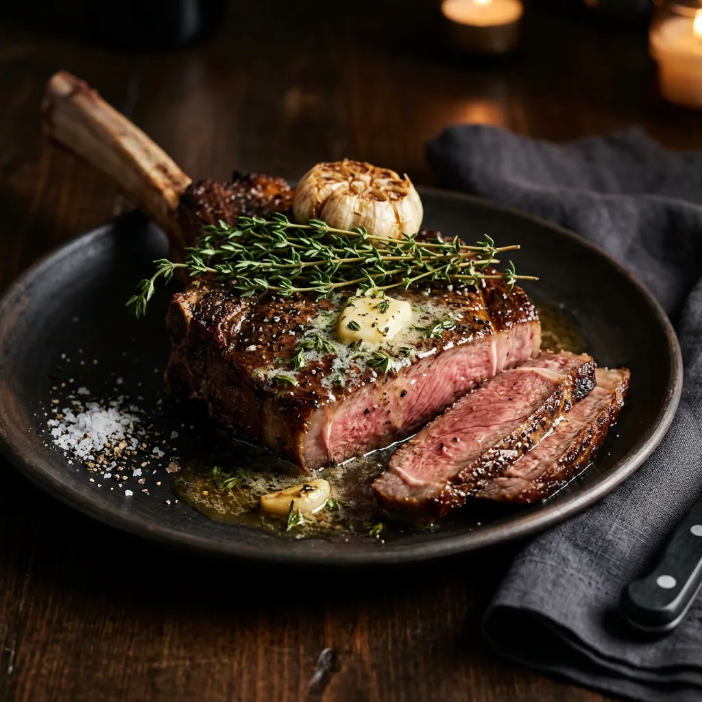 Finished How to Cook a Perfect Tomahawk Steak at Home dish